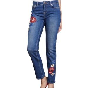 Boden the cavendish girlfriend jeans size 2 Petite embroidered New
